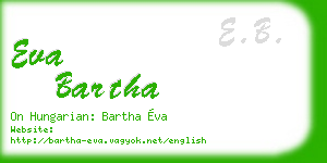 eva bartha business card